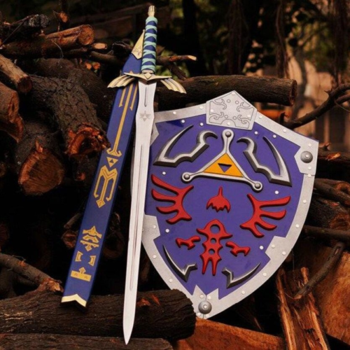 Pair of Link Master Shield and Ornate Prophecy Hero Sword