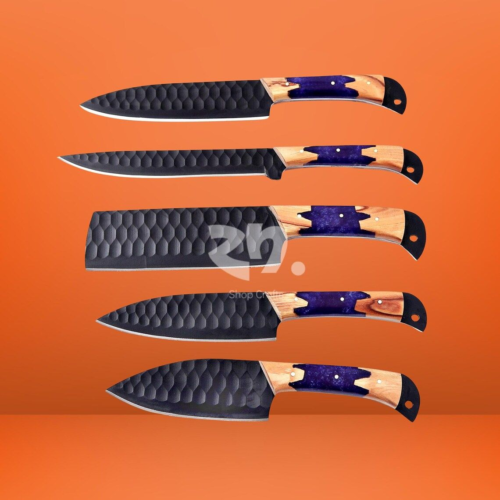 Luxury Damascus Steel Chef Knife Set
