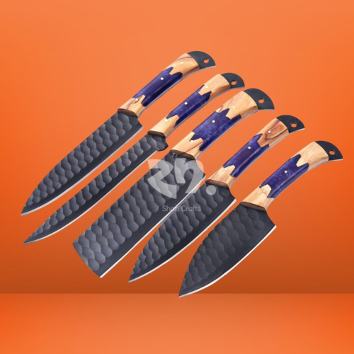 Luxury Damascus Steel Chef Knife Set