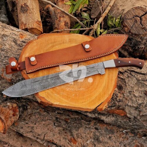 Damascus Steel Machete Knife